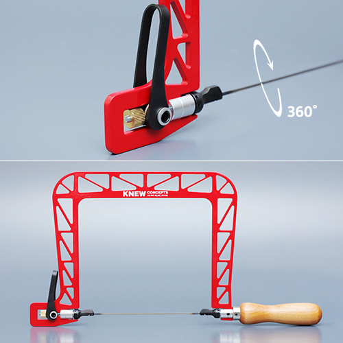 [KNEW CONCEPTS] 뉴컨셉 6-1/2인치 코핑쏘(Coping Saw) 레버형 텐션조절, 360도 회전형 / 다양한 작업, 360도 회전 톱날 / 실톱,줄톱,핸드쏘,hand saw