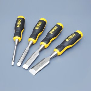 [DEWALT] 디월트 목공용 끌(Chisel) 세트 4PC / DWHT16063 / 크롬단조날, 강한 타격에도 충격이 없는 소프트핸들