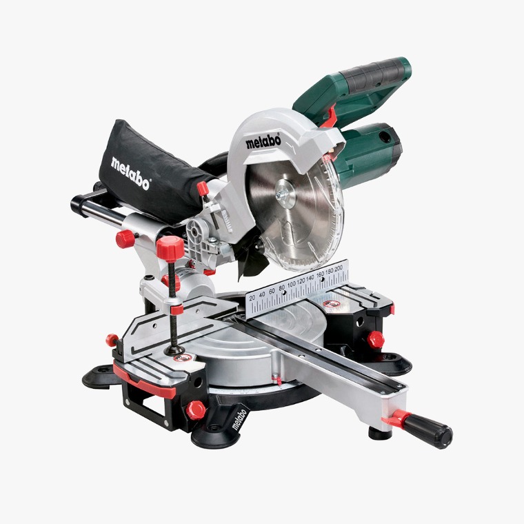 [METABO] 메타보 KGS 216 M 8인치 슬라이딩 각도 절단기 619260000 / 1200W 레이저 단각 측면확장바 바이스고정 집진백