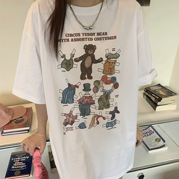 네우스 루즈핏 프린팅 티셔츠