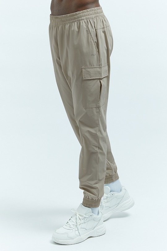 아이스터치 남성 멀티스포츠(운동겸용) 카고 조거팬츠 오트밀크레이지비 래쉬가드