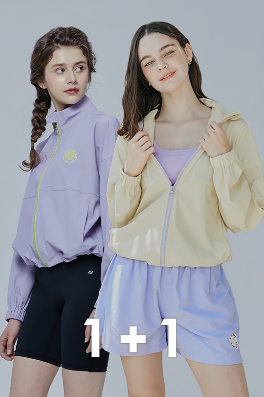 [1+1] 쿨터치 에어라이트 크롭 여성 집업 자켓 - 6컬러레이지비 래쉬가드