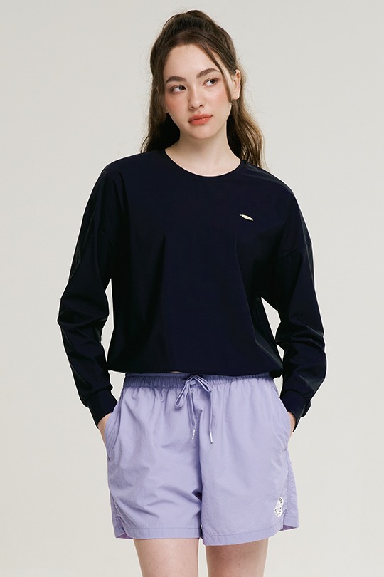 [SET] 에어파스텔 스트링 여성 롱 슬리브 + 컴포트 쇼츠 블랙레이지비 래쉬가드