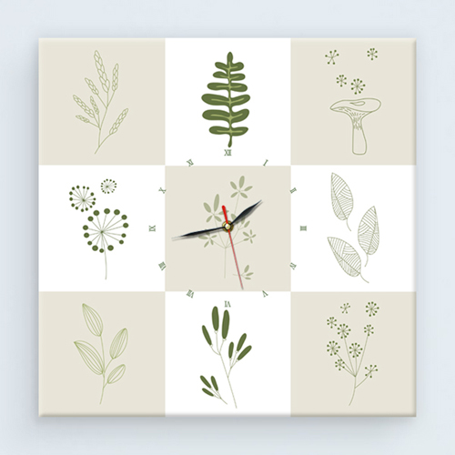 gm-cw280-자연의잎사귀노프레임벽시계