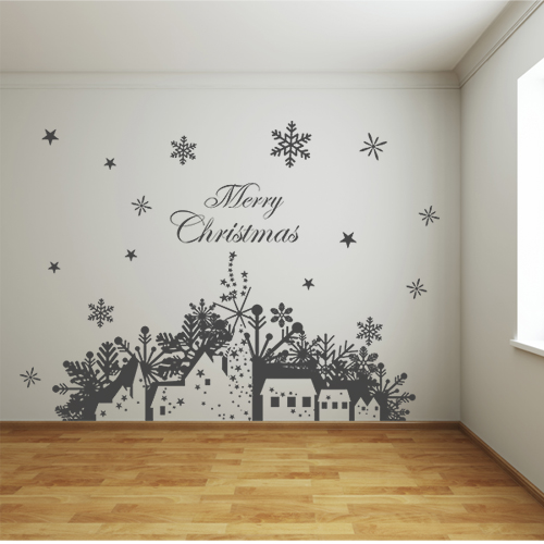 그래픽스티커(gm-ih017)-눈에 덮힌 크리스마스