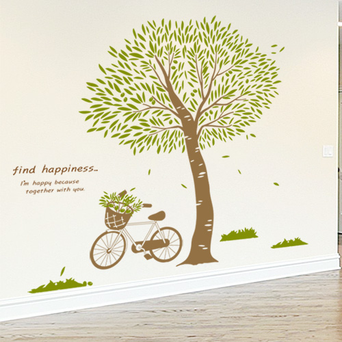 그래픽스티커(gm-ih562)-자전거가있는 올리브나무