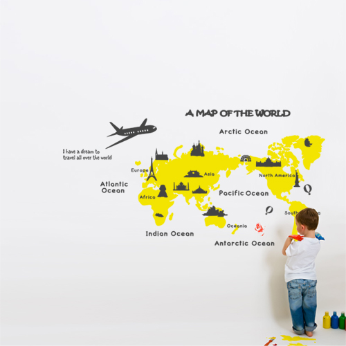그래픽스티커(gm-ps014)-A map of the world