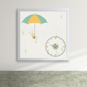 디자인액자시계(gm-cx041)-우산과 토끼