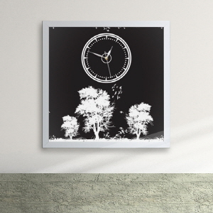 디자인액자시계(gm-cx062)-심플 흑백 나무