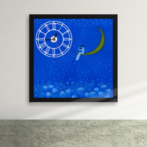디자인액자시계(gm-cx078)-푸른 밤 별 낚시