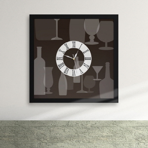디자인액자시계(gm-cy373)-와인과 촛불 액자벽시계