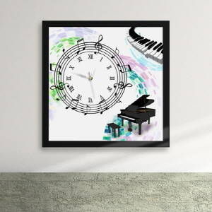 디자인액자시계(gm-iy261)-피아노의 노래 액자벽시계