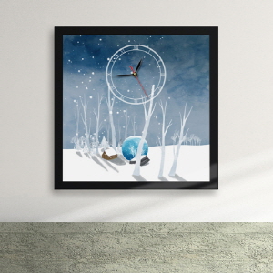 디자인액자시계(gm-iz197)-한겨울의선물액자벽시계