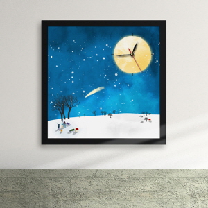 디자인액자시계(gm-iz198)-달빛겨울밤액자벽시계
