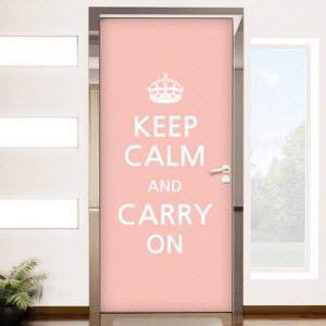 현관문시트지(gm-pm103)-Keep calm and carry on(색상시리즈)