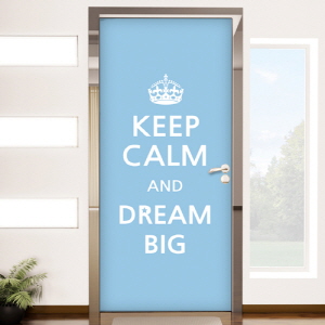현관문시트지(gm-pm104)-Keep calm and dream big(색상시리즈)
