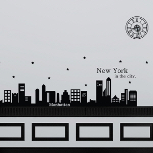 그래픽시계(gm-pm080)-뉴욕인더시티시계(중형)