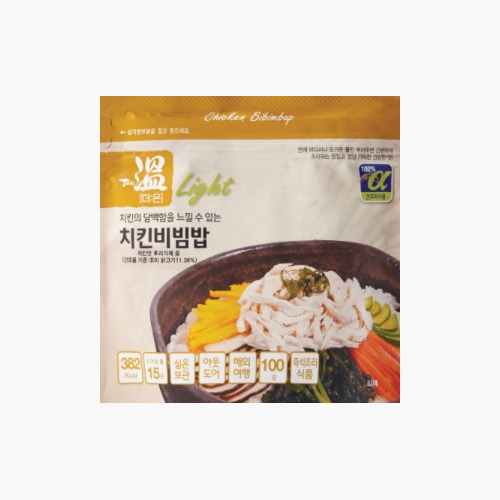 푸드제주 물 만 부우면 ok~한끼식사 더온 치킨비빔밥 100g(382kcal)X수량1개 비빔밥+소스+스푼+참기름+탈산소제/건조형