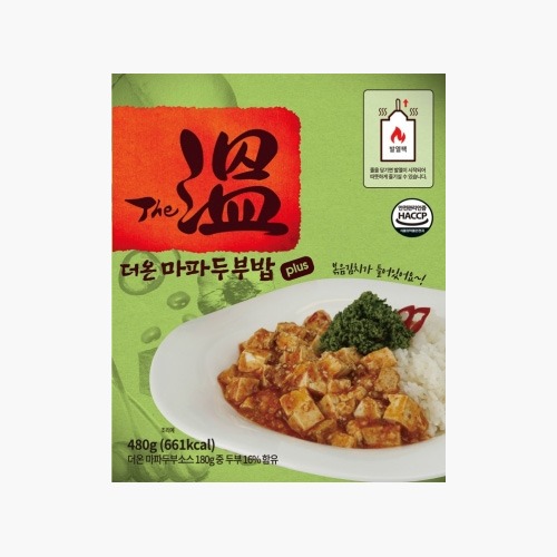 푸드제주 줄 당기면 ok~히트 마파두부밥480g(661kcal) (야채밥+소스+종이도시락+숟가락+히터팩+발열패드+발열용액)