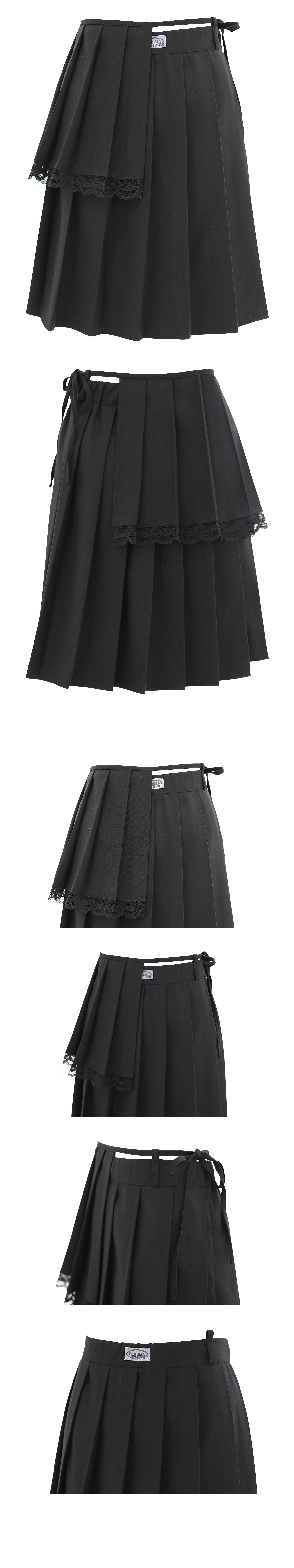 DUAL SKIRT IN BLACK