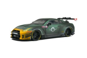 1:18 solido NISSAN GT-R (R35) W/ LIBERTY WALK BODY KIT 2.0 ARMY FIGHTER – 2022 모형자동차 다이캐스트