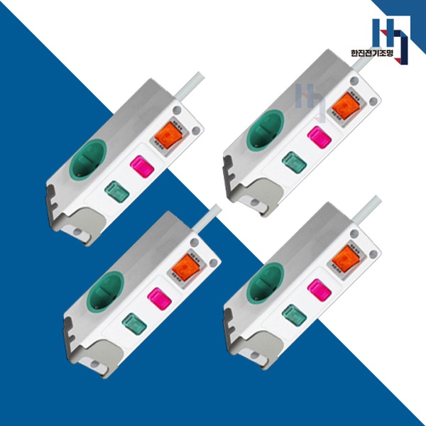 국산 현대 일렉트릭 옆으로 멀티코드 2구 1.5m 멀티탭 멀티콘센트