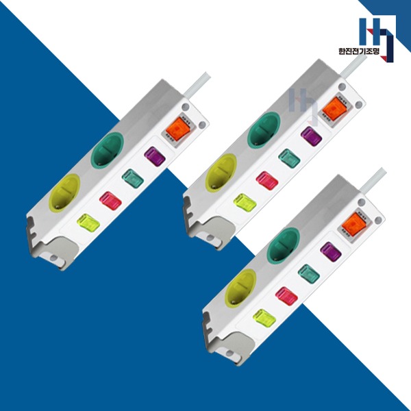 국산 현대 일렉트릭 옆으로 멀티코드 4구 1.5m 멀티탭 멀티콘센트