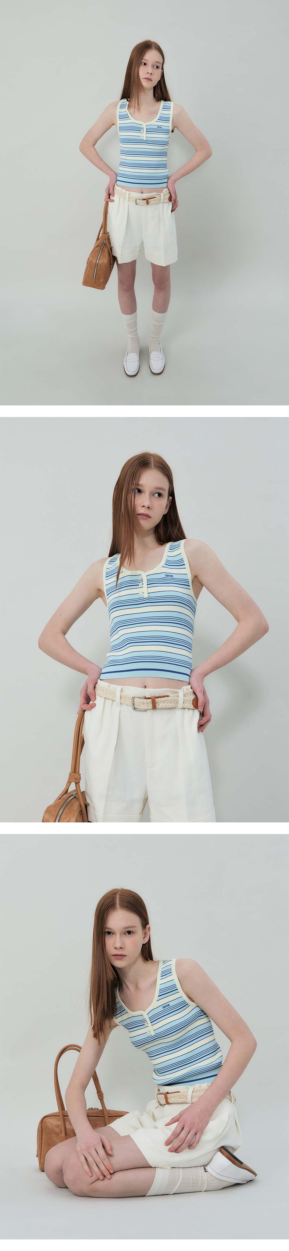 即発◆Grove◆25SS FRANKIE STRIPE SLEEVELESS(3色) FRANKIE STRIPE SLEEVELESS [3COLORS] - GROVE