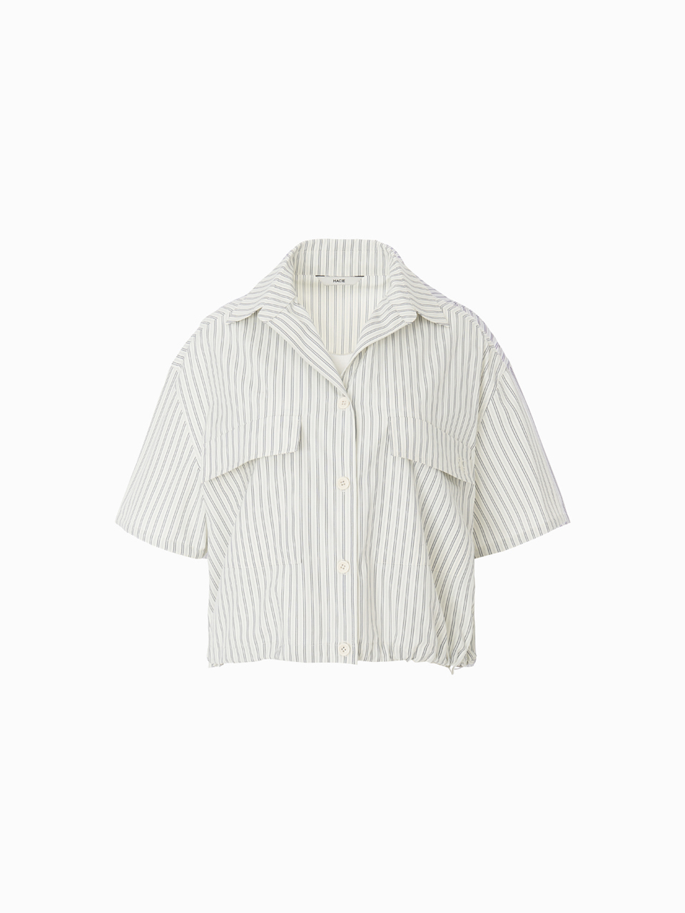 HACIE - VERTICAL STRIPE EMBROIDERY SHIRTS [3COLORS]