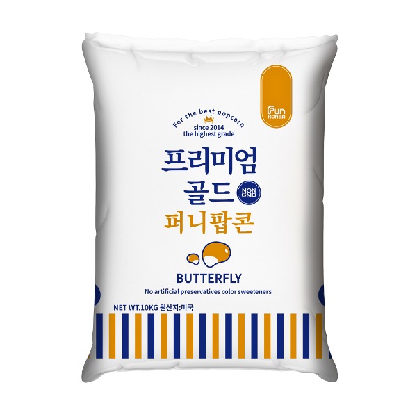 프리미엄 골드 퍼니팝콘 옥수수 10kg (버터플라이)