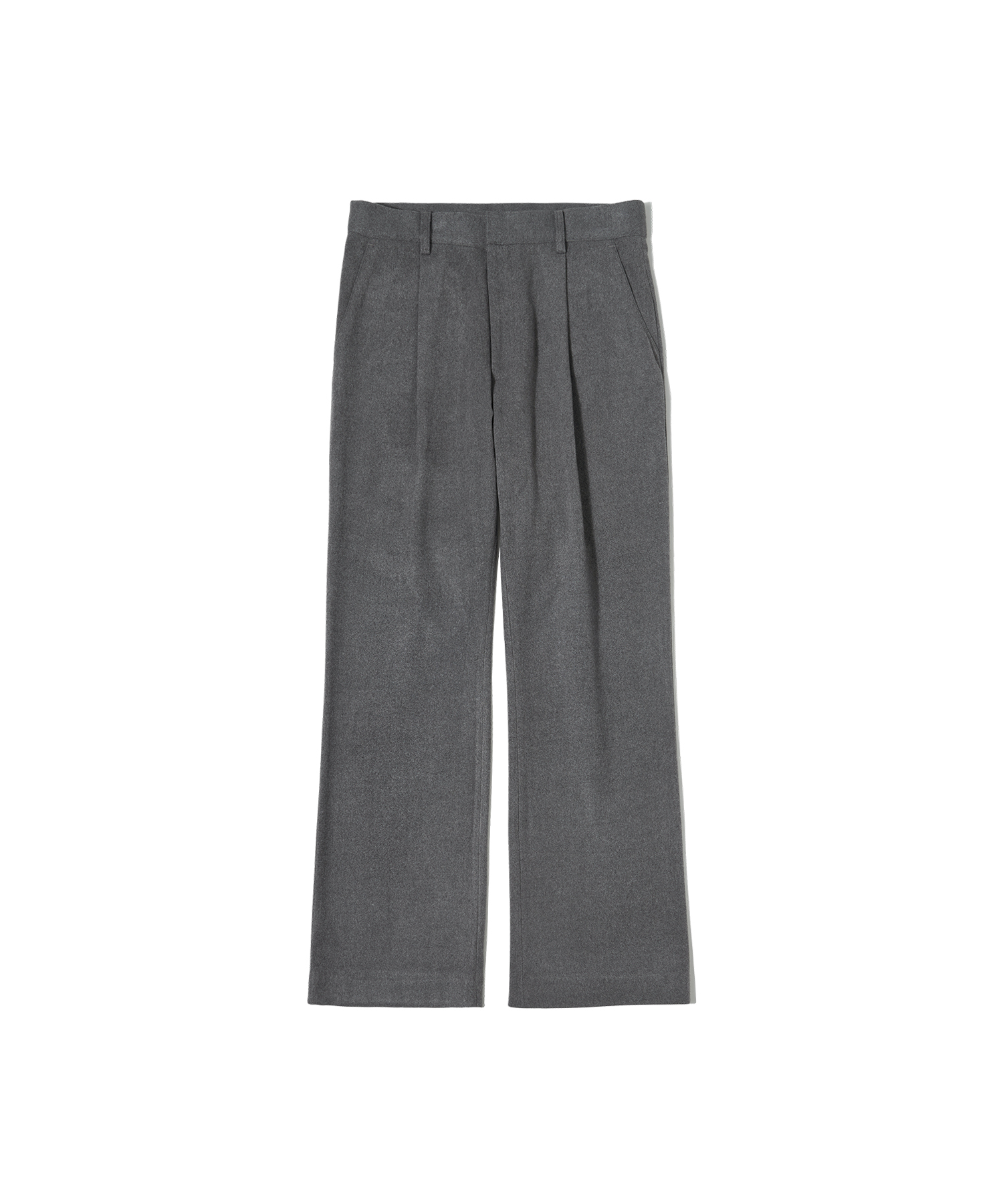 P1019 Pintuck wide slacks_Charcoal