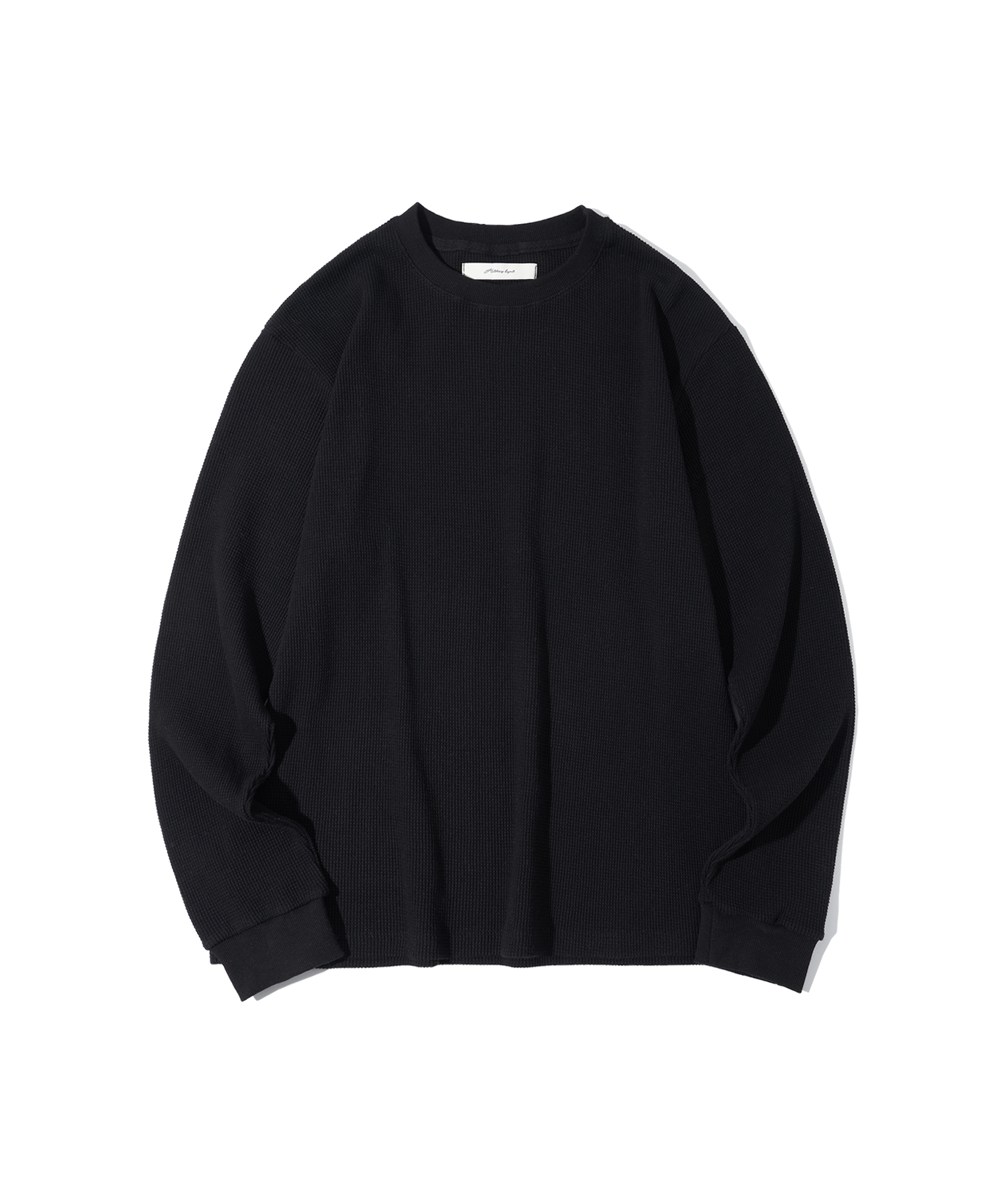 T20006 Waffle long sleeve_Black