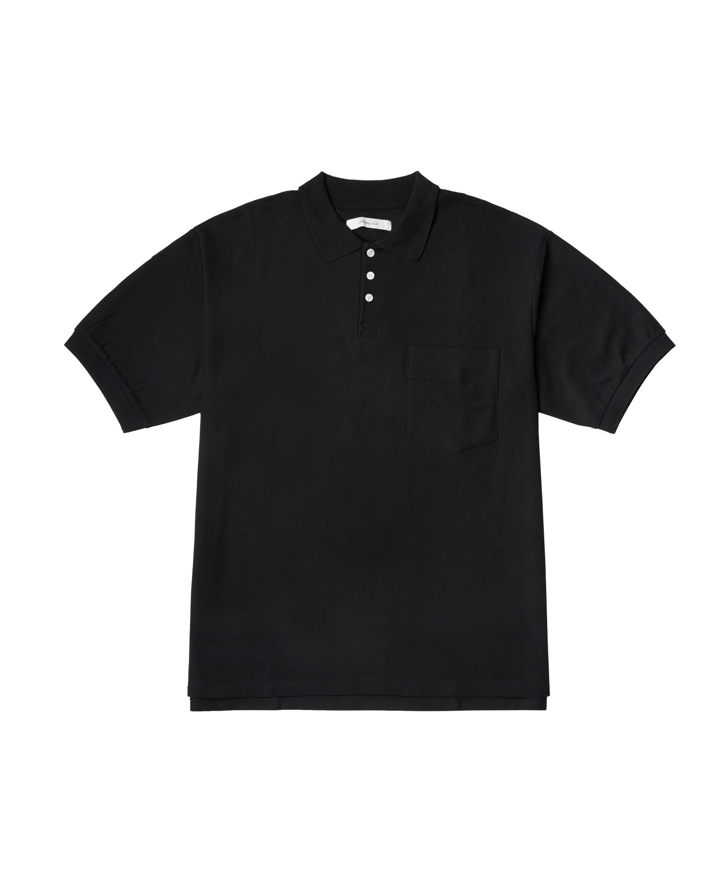 [5/24 예약발송]T20048 릴렉스드 피케 티셔츠_Black