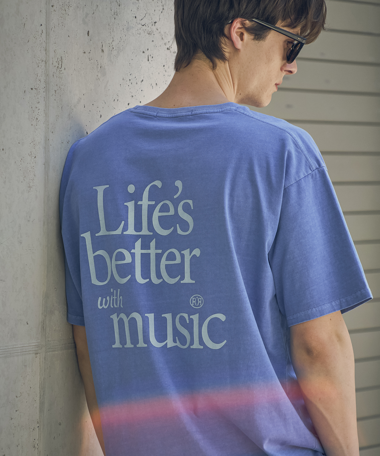 [5/22 예약발송]T20046 Music printing T-shirt_Blue
