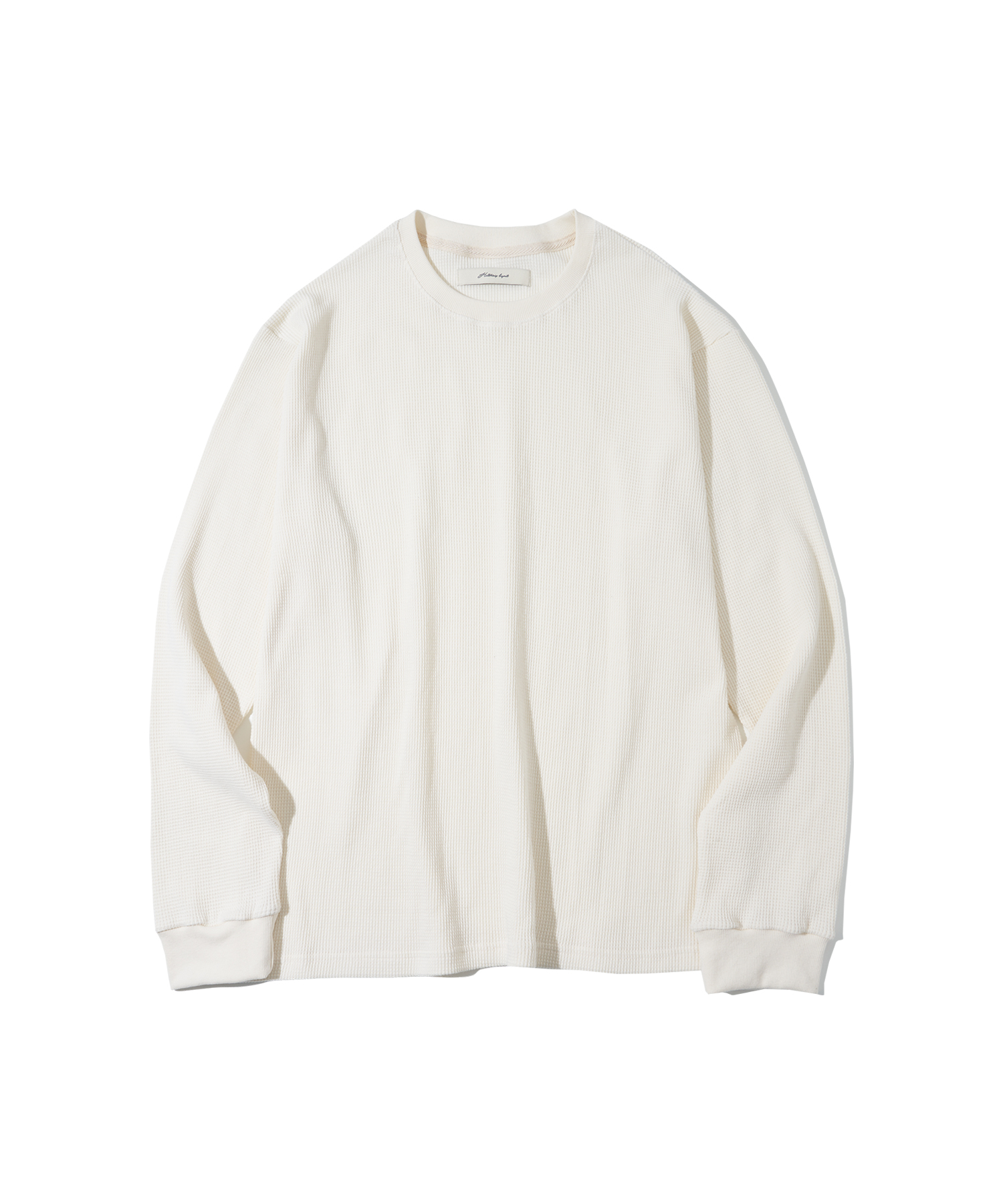 T20006 Waffle long sleeve_Ivory