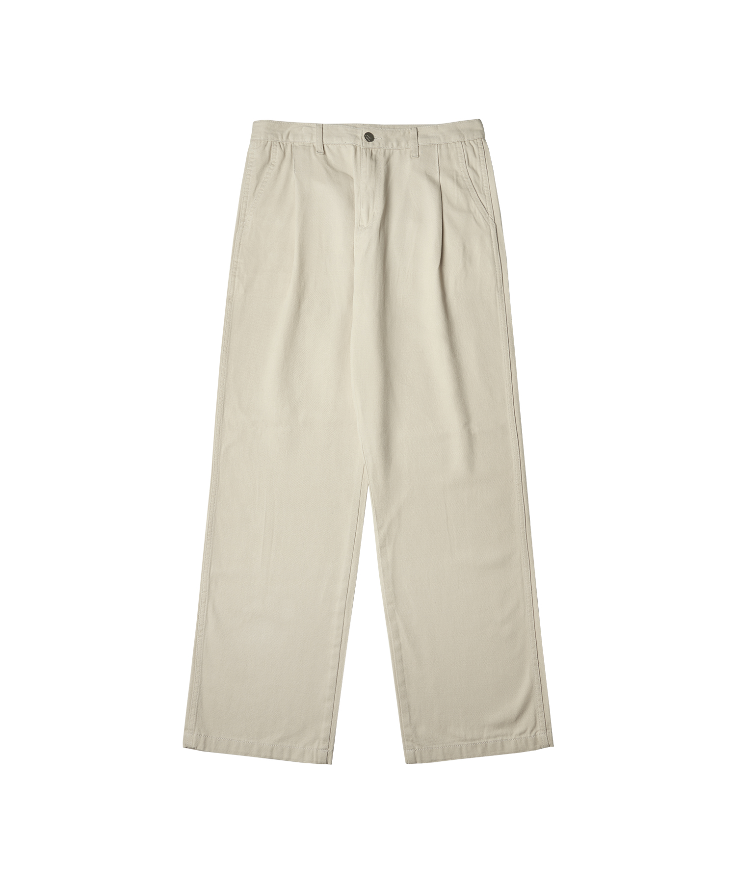 P10028 One-tuck wide pants_Light beige