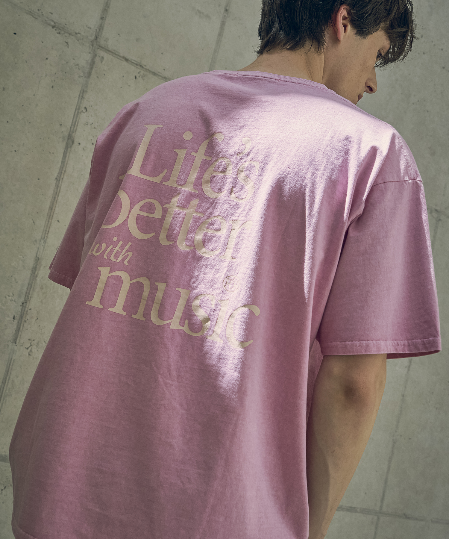 [5/22 예약발송]T20046 Music printing T-shirt_Pink