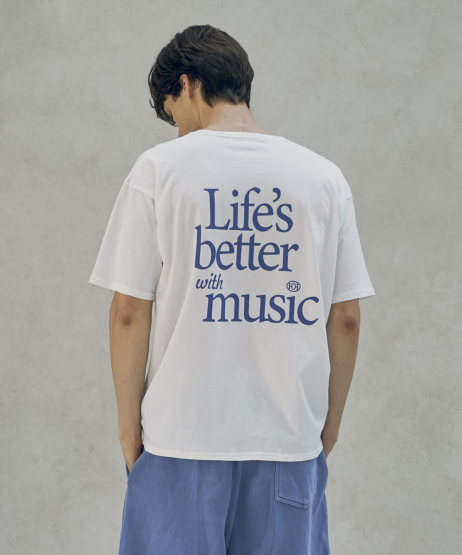 [5/22 예약발송]T20046 Music printing T-shirt_White