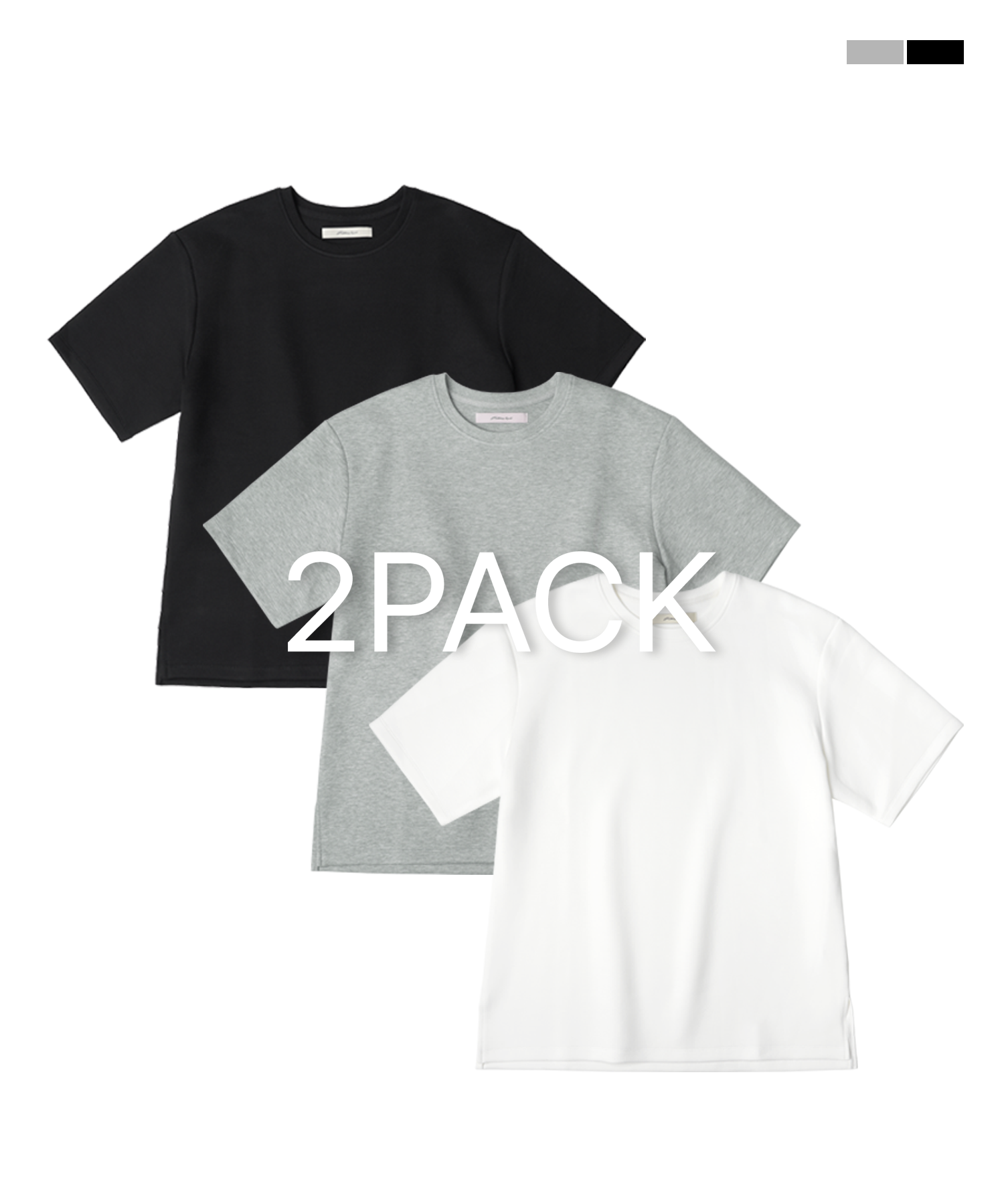 [2PACK] 에센셜 루즈핏 반팔 티셔츠_3 COLOR