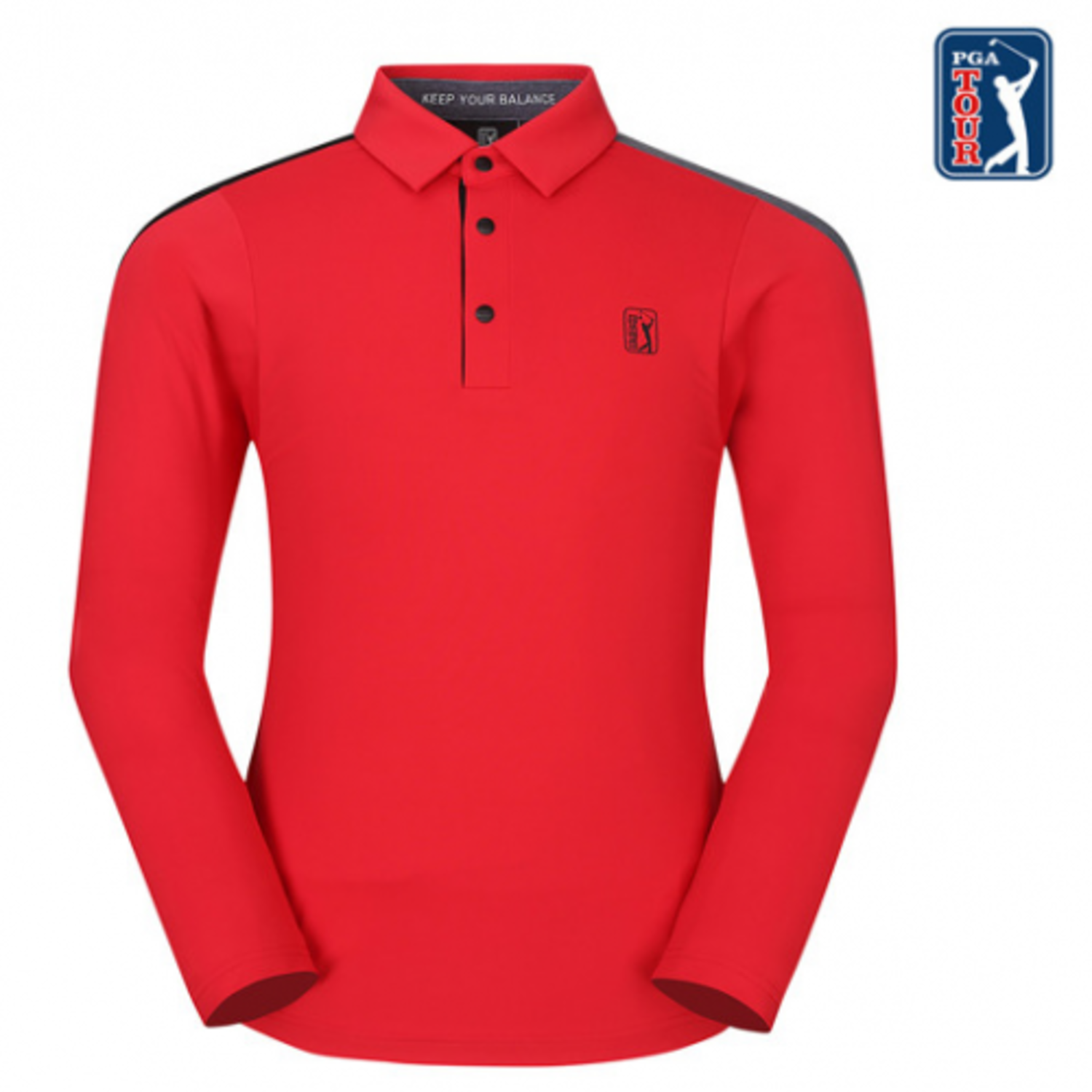 [GSH] PGA TOUR&amp;LPGA 남성 컬러배색 동체패턴 긴팔 티셔츠 L213TL102P36