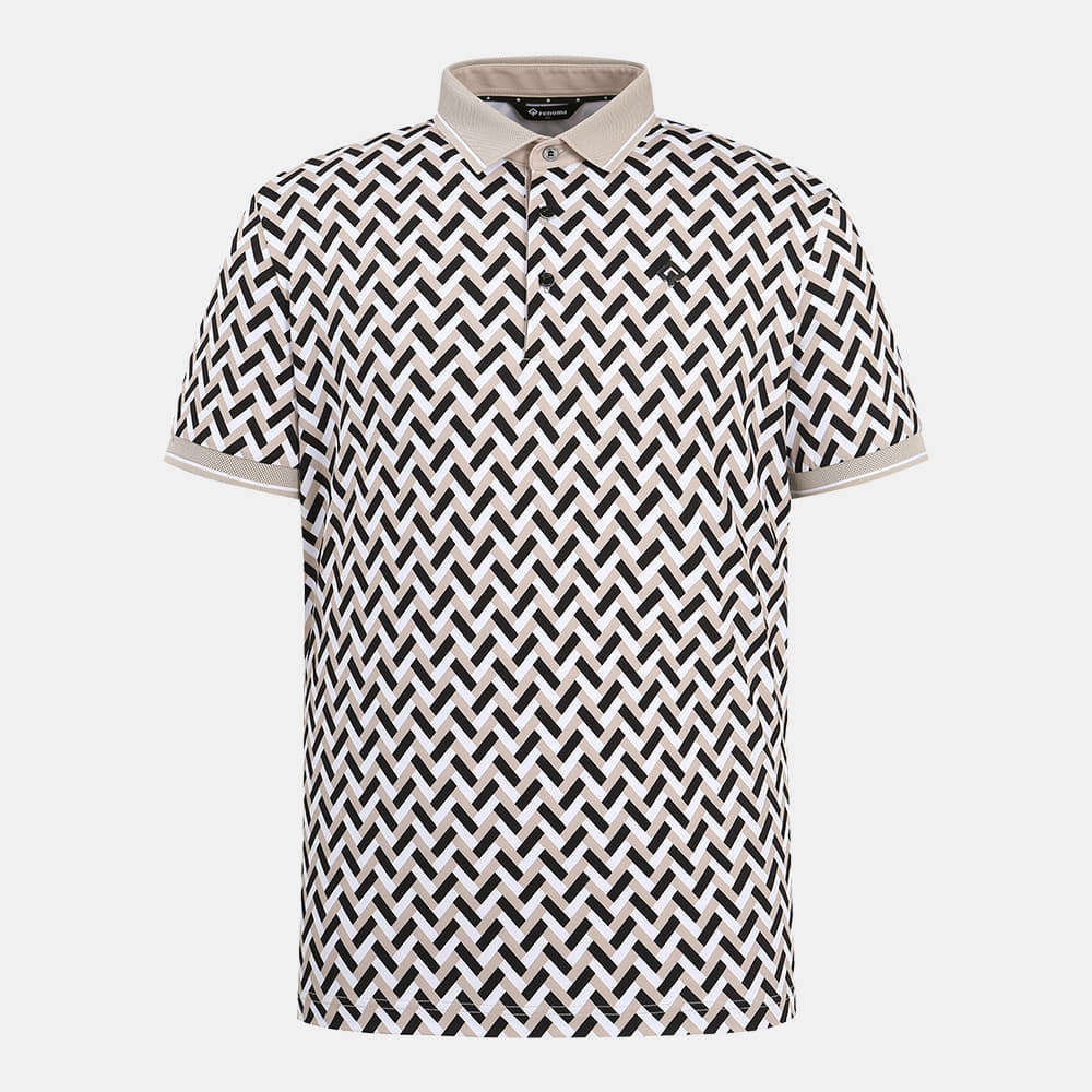 [레노마골프] 남성 3도 패턴 프린트 카라 반팔 티셔츠 RMTPM2118-509
