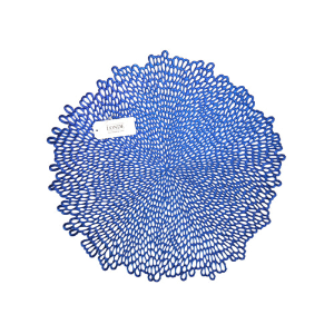 [플레이스매트] 글로시 플라워 원형 블루