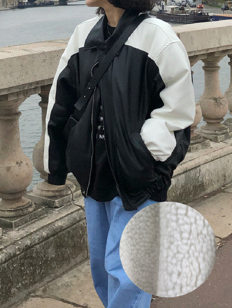 [남녀공용] 로드니 양털 레더 자켓 (2 color)