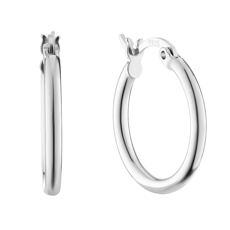 라운드 귀걸이 (925 silver earrings)