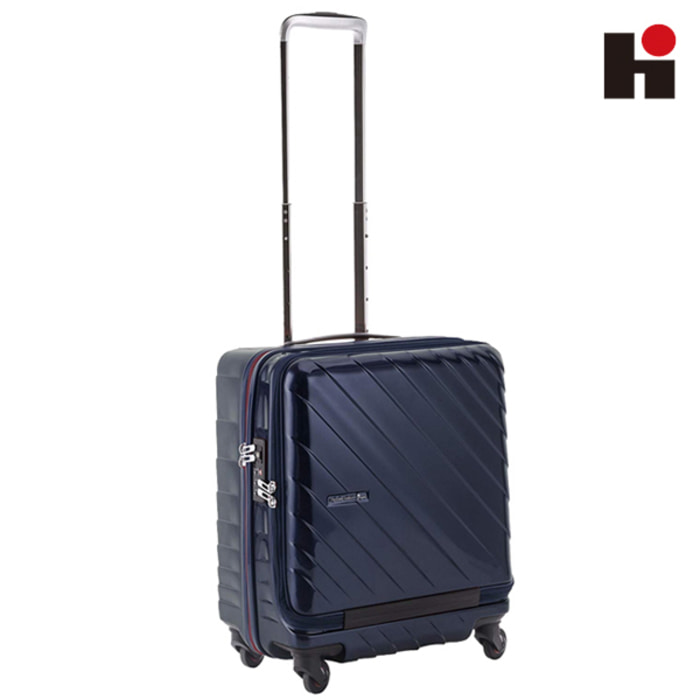 [히데오와카마츠 공식] HD MAX CABIN WAVE 4WHEELS TSA ZIPPER TROLLEY [NAVY] [기내] [42리터] [3.3키로]