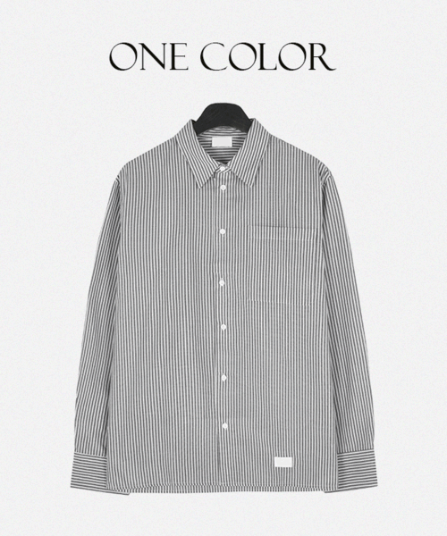 주노 스트라이프 셔츠 - one color