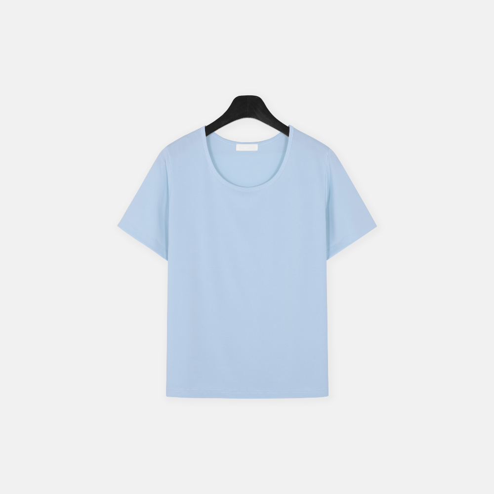 반팔 티셔츠 라벤더 색상 이미지-S1L16