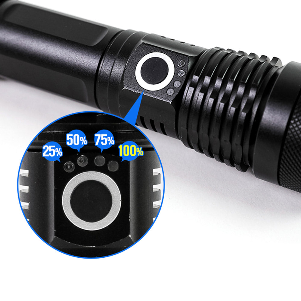 [원터치] 엑스킹 충전형 LED 랜턴 손전등 캠핑 낚시 등산 USB 충전 렌턴