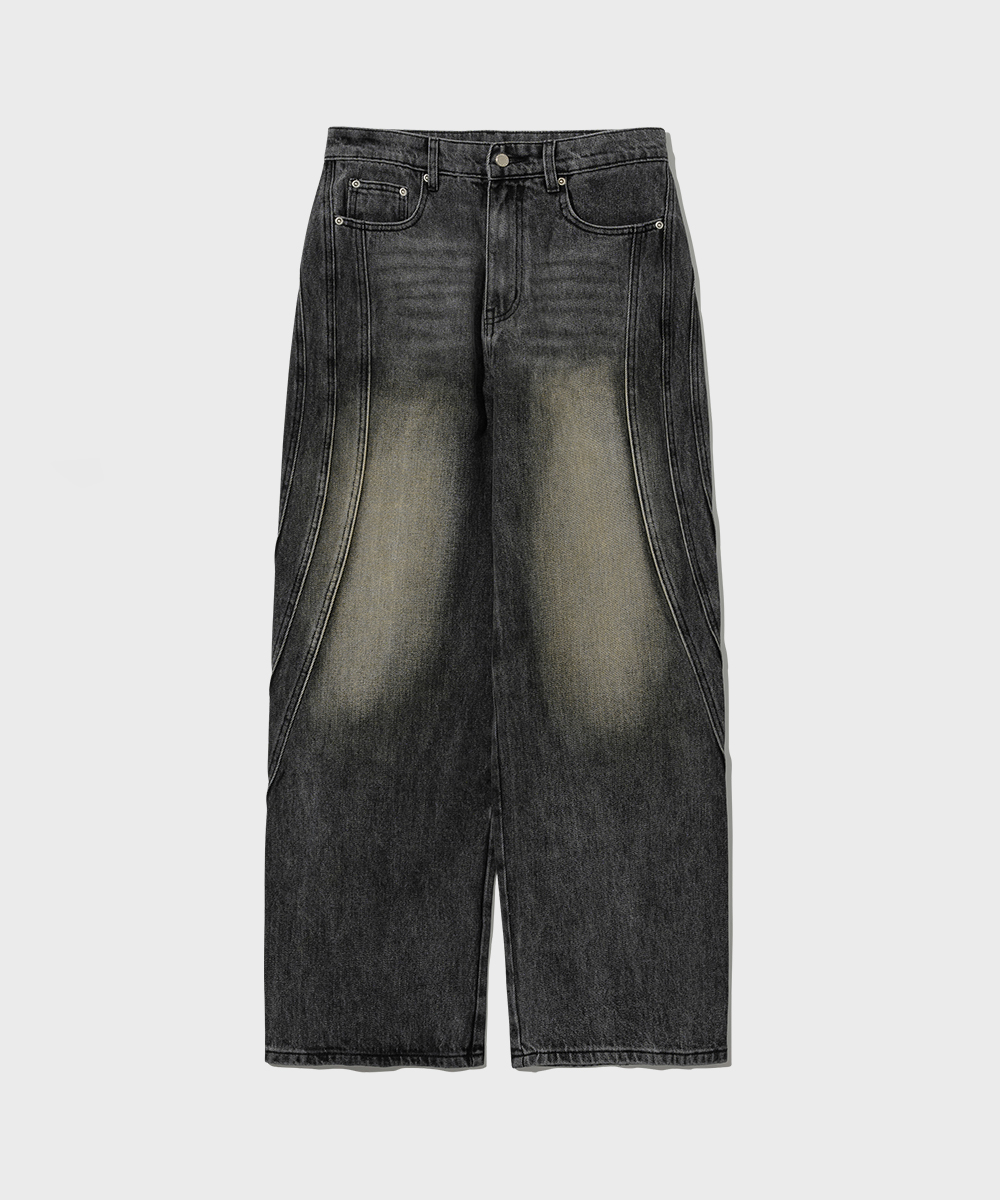 Long Triple Cut Denim Pants_Firewood