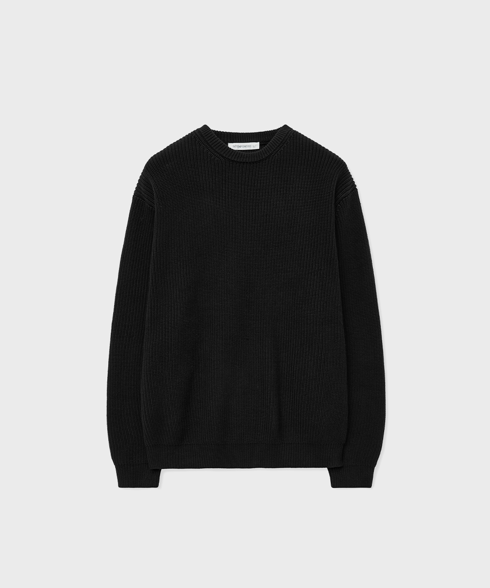 Hachi Elbow Volume Pullover_Black